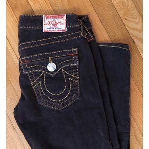 {True Religion} Brown Bootcut Corduroy Pants